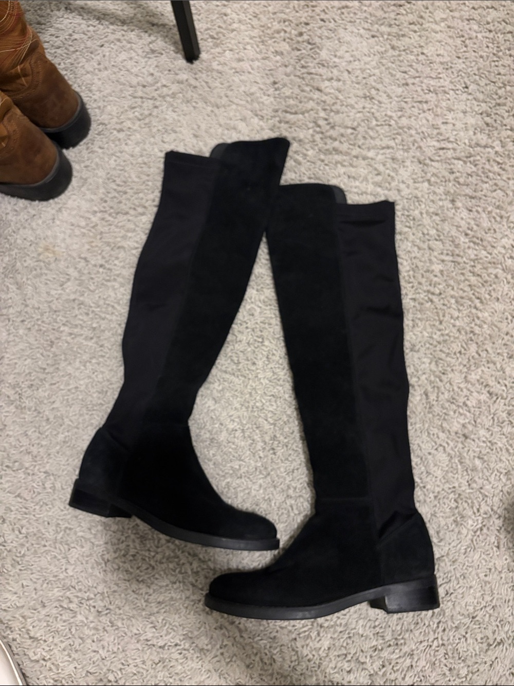 Blondo Black Over-the-Knee Stretch Suede Boots